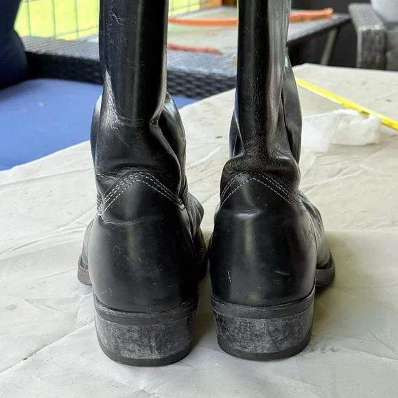 Golden Retriever Black Leather Cowboy Boots - Picture 6 of 13